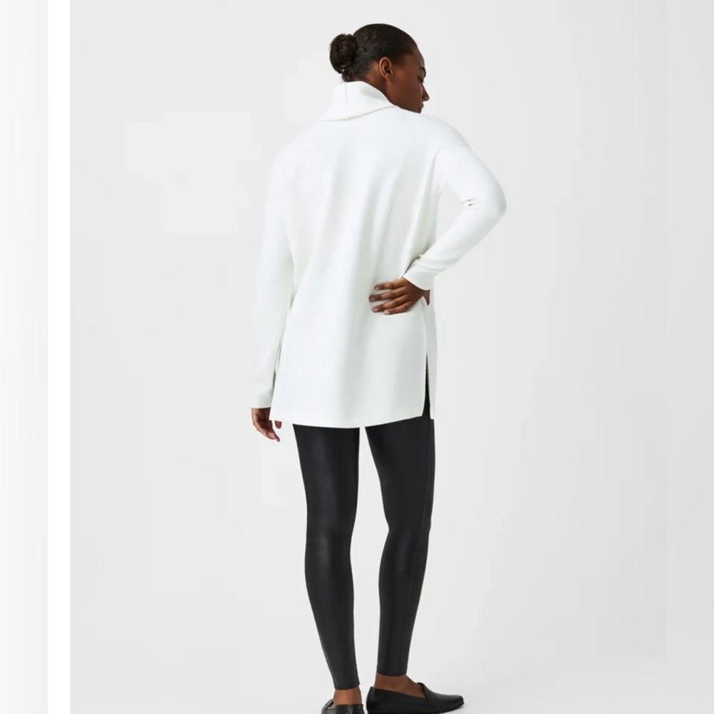 SPANX White Cowl Neck Tunic Sweater - Picture 4 of 15